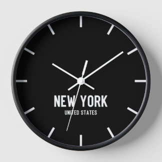 New York Time Zone Newsroom Wall Clock