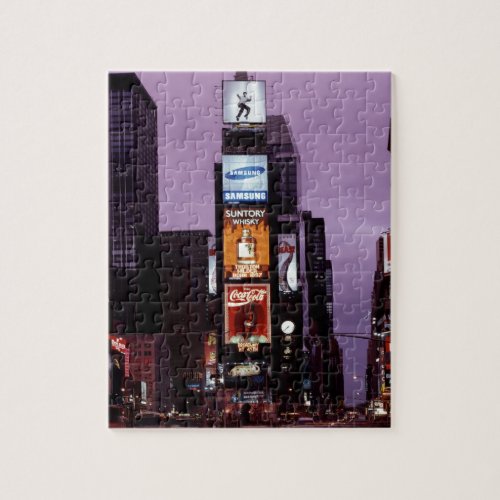 New York Times Square traffic at night Jigsaw Puzzle