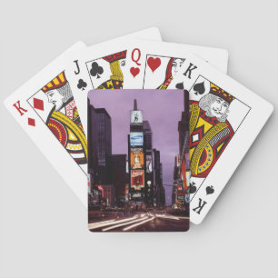 New York Times Square traffic at night Poker Cards