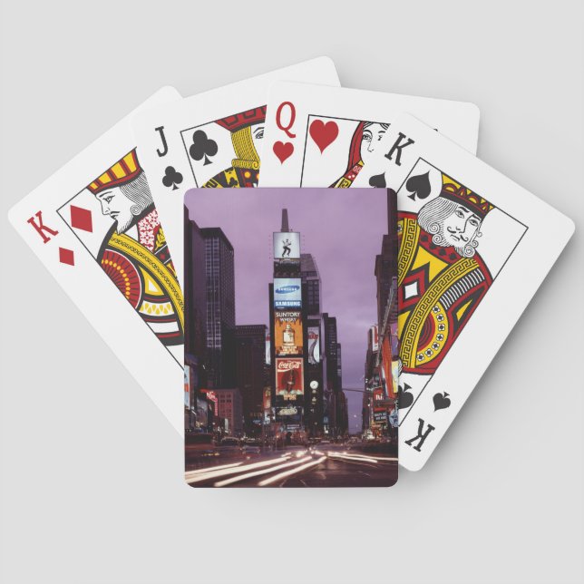 New York Times Square traffic at night Poker Cards (Back)
