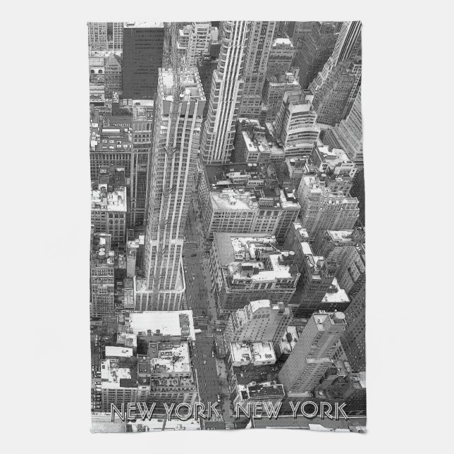 New York Towel Personalized NYC Souvenir Tea Towel (Vertical)