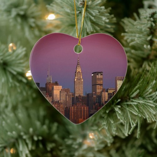 New York Travel Manhattan Empire State Building Ceramic Ornament