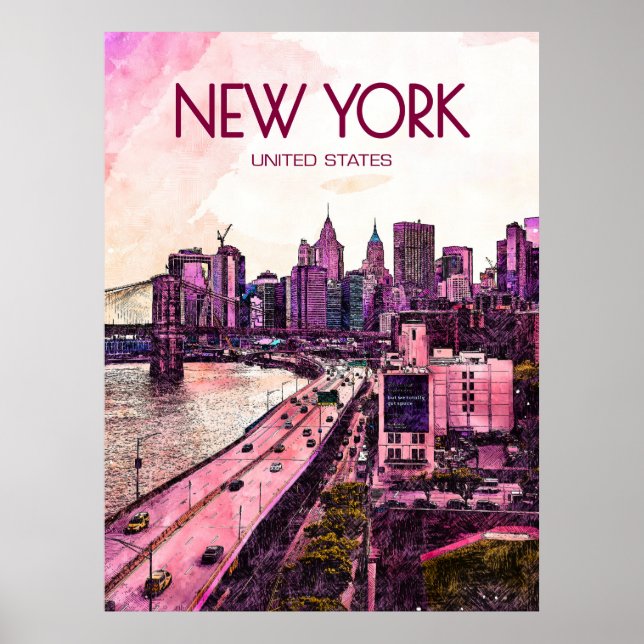 New York Travel Poster (Front)