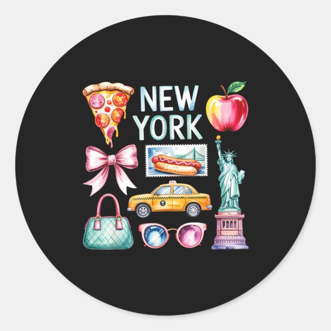 New York Trip - Girls Trip  Classic Round Sticker (Front)