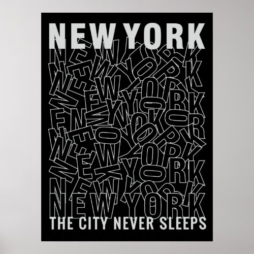 New York Typography poster