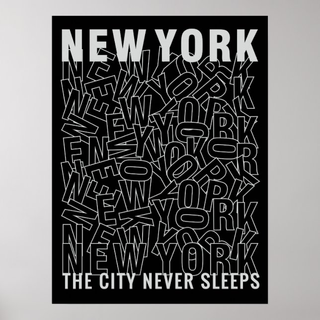 New York Typography poster (Front)
