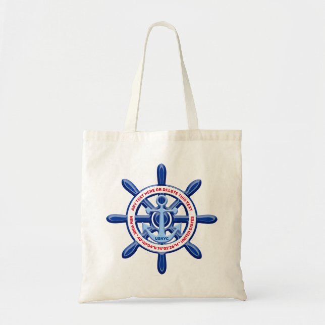 New York, United States, Customizable, Sea Travel Tote Bag (Front)