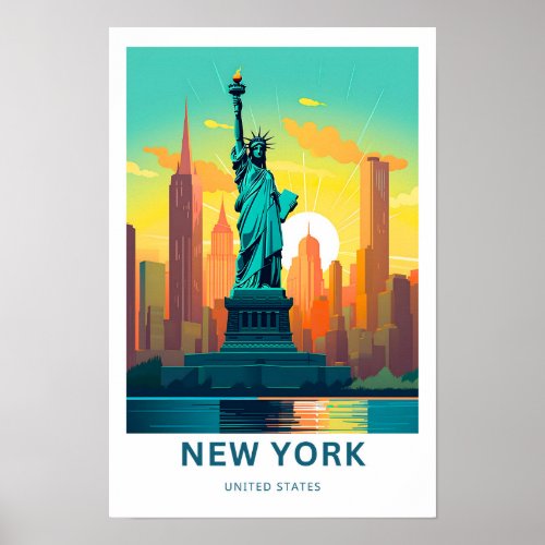 New York United States Travel Poster