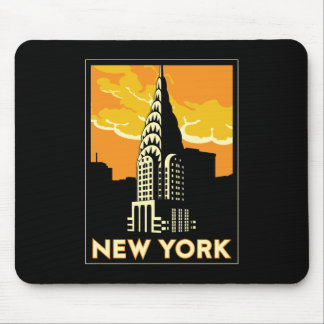 new york united states usa vintage retro travel mouse pad