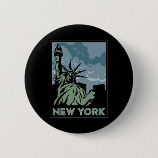 new york united states usa vintage retro travel pinback button