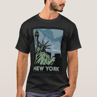 new york united states usa vintage retro travel T-Shirt