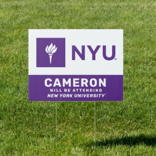 New York University Graduation Sign