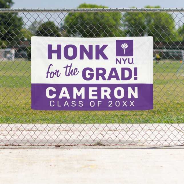 New York University | Honk for the Grad Banner (Insitu)