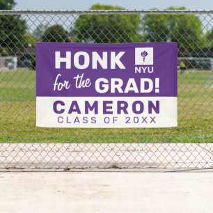 New York University   Honk for the Grad Banner
