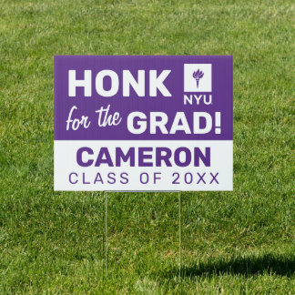 New York University | Honk for the Grad Sign