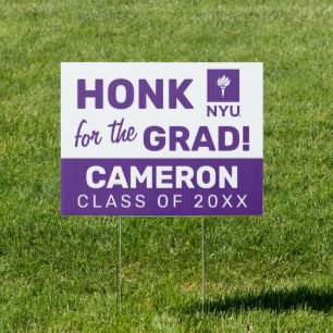 New York University Honk for the Grad Sign
