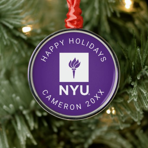 New York University Metal Ornament