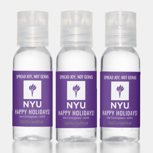 New York University  Spread Joy Not Germs Hand Sanitizer