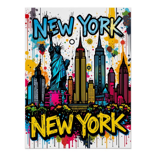 New York Urban Graffiti Poster (Front)