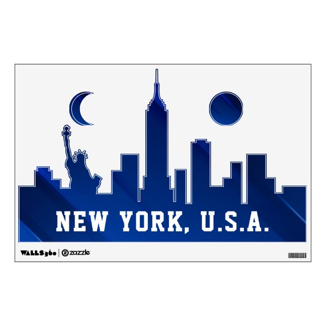 New York USA City Landscape Wall Decal (Front)