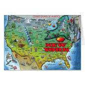 New York USA Map (Front Horizontal)