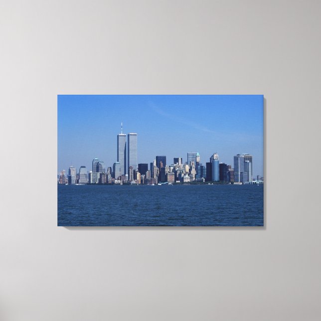 New York, USA. Skyline of downtown Manhattan Canvas Print (Front)