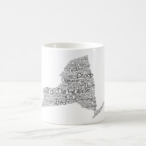 New York USA Slang Word Art Map  Coffee Mug