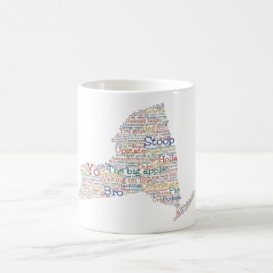 New York USA Slang Word Art Map Coffee Mug