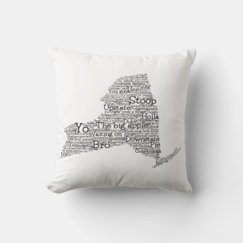 New York Usa Slang Word Art Map Throw Pillow by LifeOfRileyDesign at Zazzle