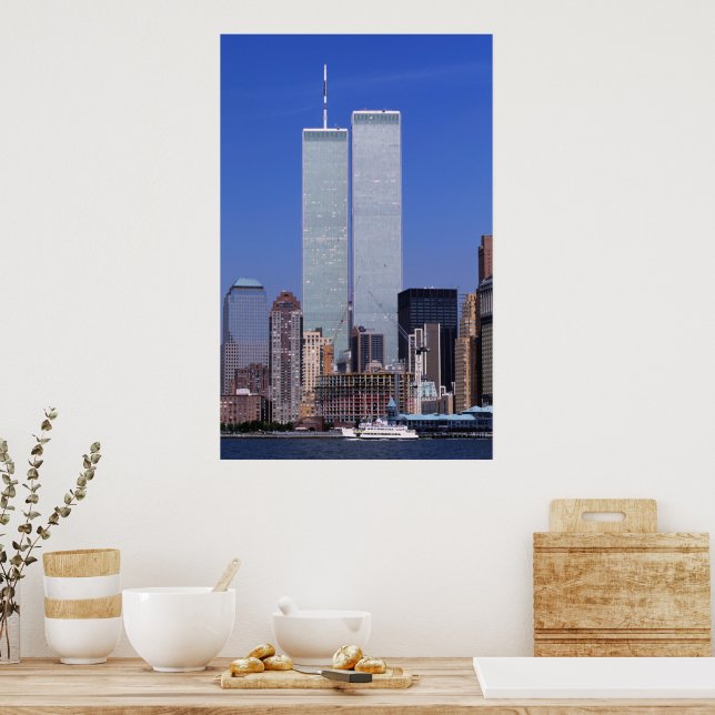 New York, USA. Twin towers of the famous World Poster | Zazzle