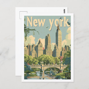 New York USA Vintage Famous Travel Place Postcard
