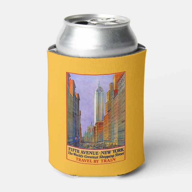 New York USA Vintage Travel can cooler (Can Front)