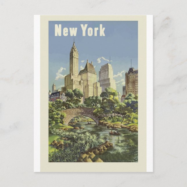 New York USA Vintage Travel Postcard (Front)