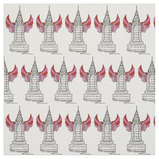 New York Valentine Cupid Wings Valentine's Day NYC Fabric