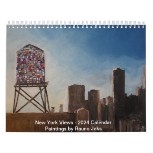 New York Views 2024, Paintings by Rauno Joks Calendar