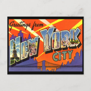 New york vintage postcard