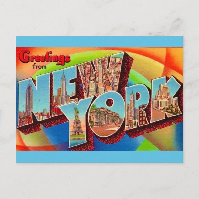 New York Vintage Postcard (Front)