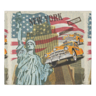 New York vintage poster. Duvet Cover