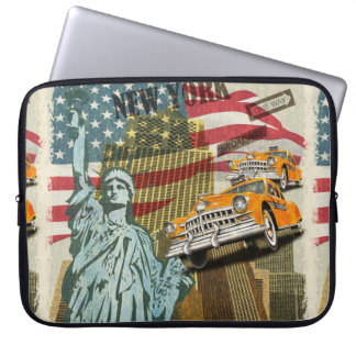 New York vintage poster. Laptop Sleeve