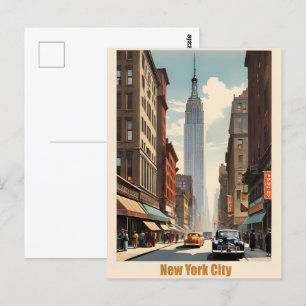 New York vintage poster Postcard