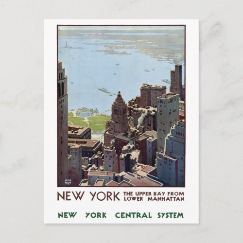 New York Vintage Poster Restored Postcard