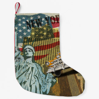 New York vintage poster. Small Christmas Stocking