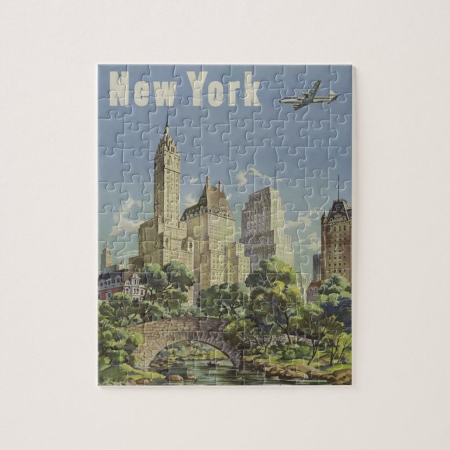 New York Vintage Reise Jigsaw Puzzle (Vertical)