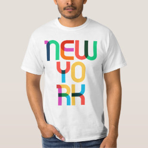 New York Vintage Retro Pop Art Colorful 80s Type T-Shirt