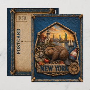 New York Vintage Travel Postcard