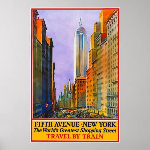 New York Vintage Travel Poster