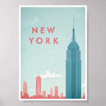 New York Vintage Travel Poster by VintagePosterCompany at Zazzle