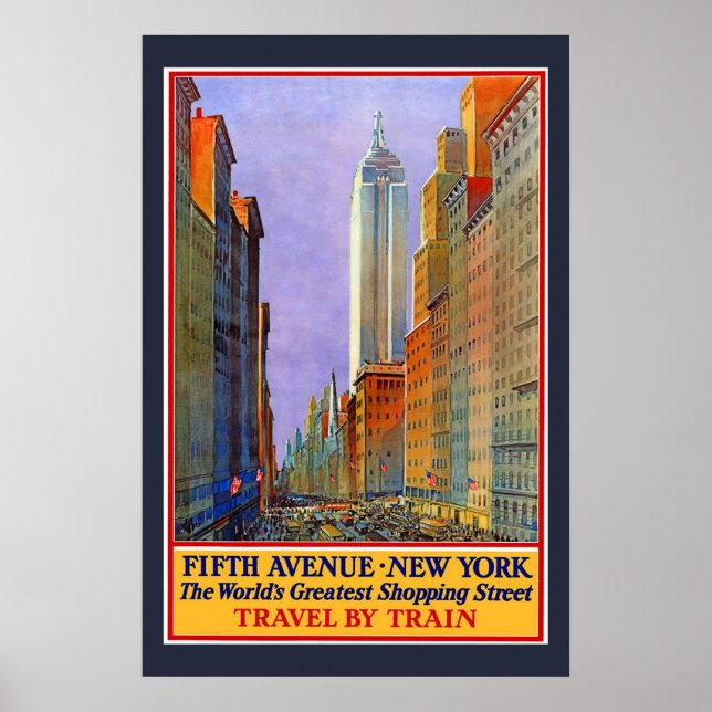 New York Vintage Travel Poster (Front)