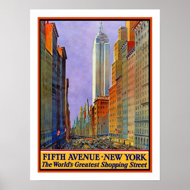 New York Vintage Travel Poster (Front)