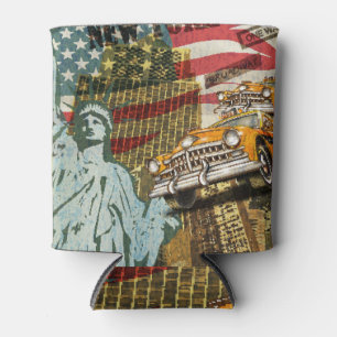 New York vintage travel poster. Can Cooler